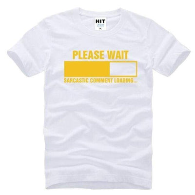 T-Shirt Blanc/jaune / S T-Shirt "Sarcastic Comment Loading" The Sexy Scientist