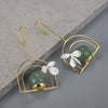 200001692 Lotus Fun Natural Gemstone Creative Hang Up Plant Pot Dangle Earrings Real 925 Sterling Silver Earrings Handmade Fine Jewelry The Sexy Scientist