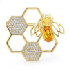 Broche abeille et diamants