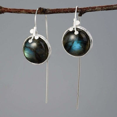 200001692 Lotus Fun Natural Labradorite Gemstone Drop Earrings Real 925 Sterling Silver 18K Gold Leaves Earrings for Women Fine Jewelry The Sexy Scientist