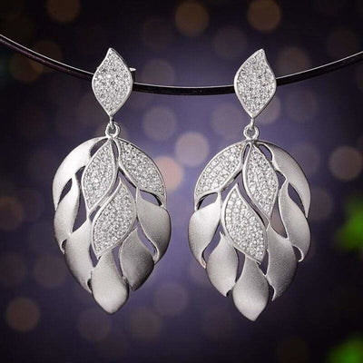 200001692 Lotus Fun Real 925 Sterling Silver Natural Handmade Designer Fine Jewelry Luxury Aster Flower Petals Dangle Earrings for Women The Sexy Scientist