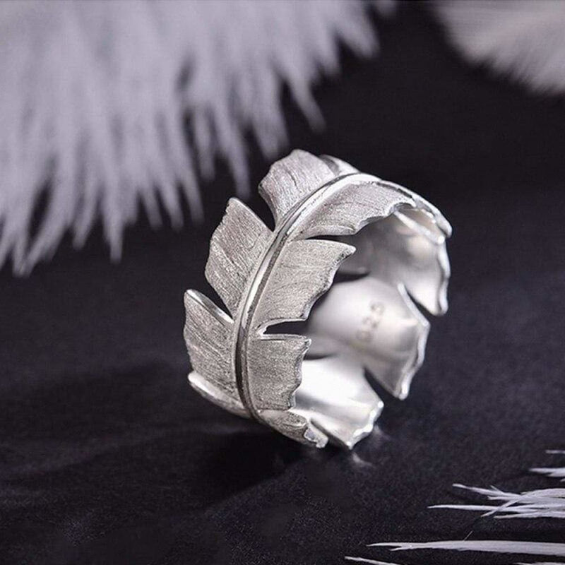 200001701 Lotus Fun Real 925 Sterling Silver Natural Original Handmade Designer Fine Jewelry Elegant Soft Feather Rings for Women Bijoux The Sexy Scientist