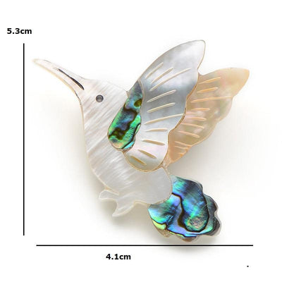 Broche Broche colibri - Coquille naturelle The Sexy Scientist