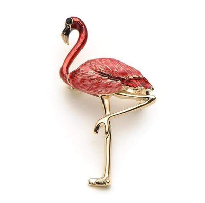 Broche Rouge Broche flamand rose - Zinc The Sexy Scientist
