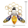 Broche Wuli&baby Copper Crystal Bee Enamel Brooches Women Men's Elegant Simulated Pearl Insect Banquet Weddings Party Brooch Gifts The Sexy Scientist