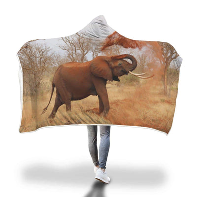 Hooded Blanket Plaid à capuche éléphant d'Afrique - Taille adulte et enfant The Sexy Scientist
