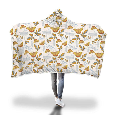 Hooded Blanket Plaid à capuche Papillons & Feuilles - Taille adulte et enfant The Sexy Scientist