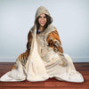 Hooded Blanket Plaid à capuche Tigres et neige - Taille adulte et enfant The Sexy Scientist