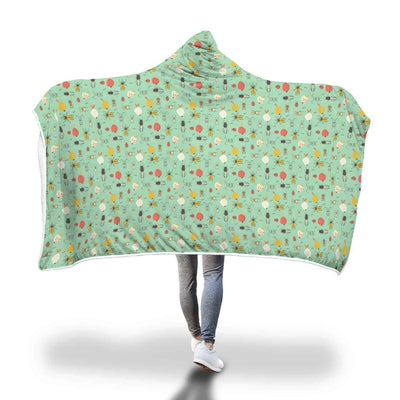 Hooded Blanket Plaid à capuche vert Insectes - Taille adulte et enfant The Sexy Scientist