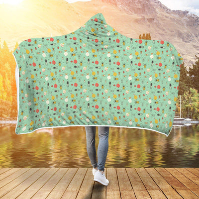 Hooded Blanket Plaid à capuche vert Insectes - Taille adulte et enfant The Sexy Scientist