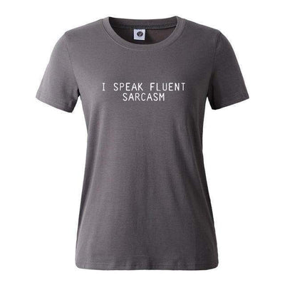 T-Shirt Anthracite / S T-Shirt "I Speak Fluent Sarcasm" The Sexy Scientist