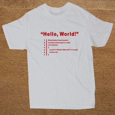 T-Shirt Blanc 2 / XS T-Shirt "HELLO WORLD" The Sexy Scientist