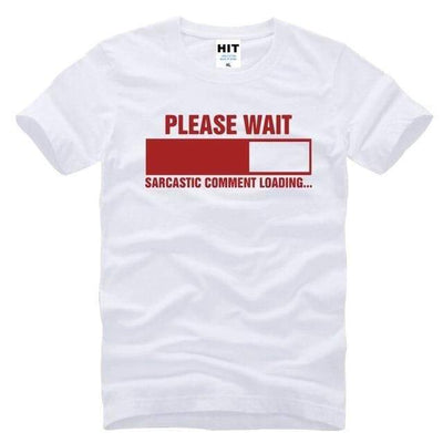 T-Shirt Blanc/rouge / S T-Shirt "Sarcastic Comment Loading" The Sexy Scientist