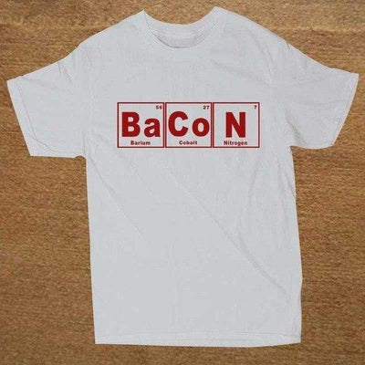 T-Shirt Blanc/rouge / XS T-Shirt "BaCoN table périodique" The Sexy Scientist