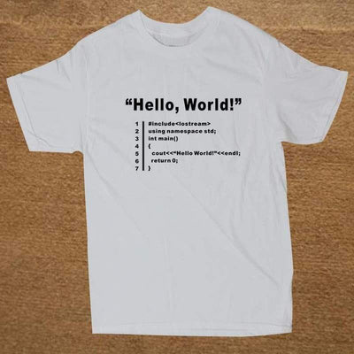 T-Shirt Blanc / XS T-Shirt "HELLO WORLD" The Sexy Scientist