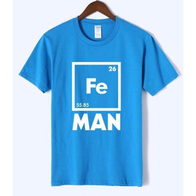 T-Shirt Bleu ciel 2 / S T-Shirt "Fe-Man" The Sexy Scientist