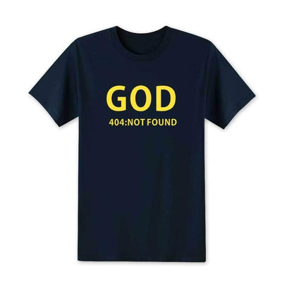 T-Shirt Bleu marine 3 / XS T-Shirt "GOD 404 NOT FOUND" The Sexy Scientist