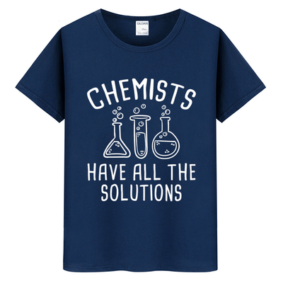 T-Shirt Bleu marine / S T-Shirt "Chemists have all the solutions" The Sexy Scientist
