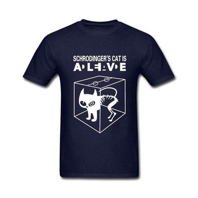 T-Shirt Bleu marine / S T-Shirt "Schrodinger's Cat Is" The Sexy Scientist