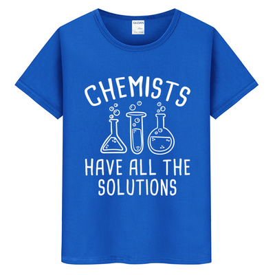T-Shirt Bleu / S T-Shirt "Chemists have all the solutions" The Sexy Scientist