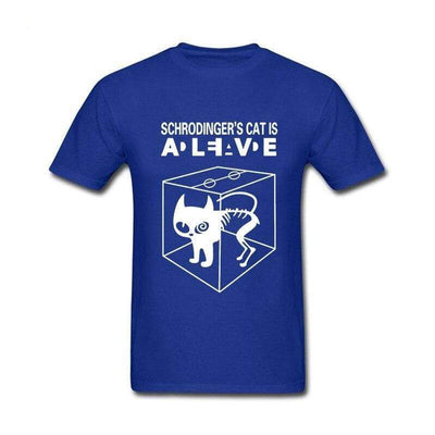T-Shirt Bleu / S T-Shirt "Schrodinger's Cat Is" The Sexy Scientist