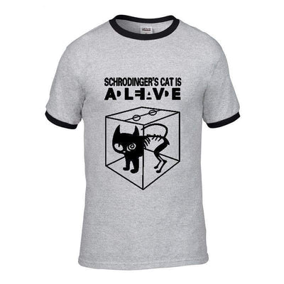 T-Shirt Gris 3 / S T-Shirt "Schrodinger's Cat Is" The Sexy Scientist