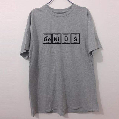 T-Shirt Gris/noir / S T-Shirt "GENIUS" The Sexy Scientist