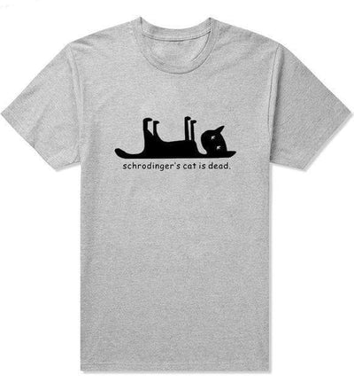 T-Shirt Gris/noir / XS T-Shirt "Schrodingers Cat is Dead" The Sexy Scientist