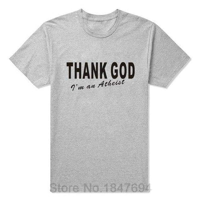T-Shirt Gris/noir / XS T-Shirt "Thank God I'm An Atheist" The Sexy Scientist