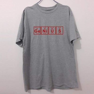 T-Shirt Gris/rouge / S T-Shirt "GENIUS" The Sexy Scientist