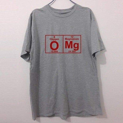 T-Shirt Gris/rouge / XS T-Shirt "OMg table pérodique" The Sexy Scientist