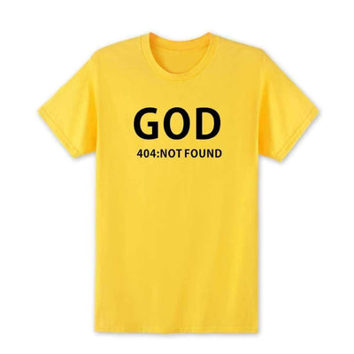 T-Shirt Jaune 2 / XS T-Shirt "GOD 404 NOT FOUND" The Sexy Scientist