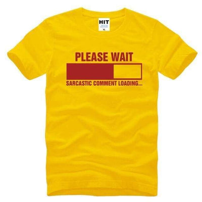 T-Shirt Jaune/rouge / S T-Shirt "Sarcastic Comment Loading" The Sexy Scientist