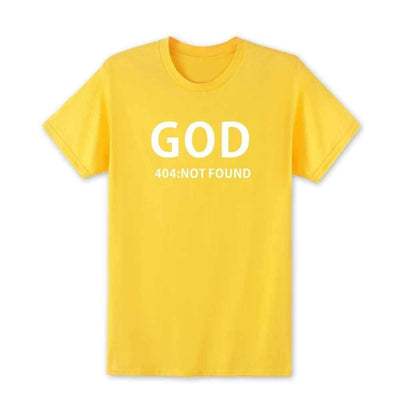 T-Shirt Jaune / XS T-Shirt "GOD 404 NOT FOUND" The Sexy Scientist