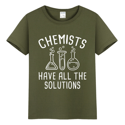 T-Shirt Kaki / S T-Shirt "Chemists have all the solutions" The Sexy Scientist
