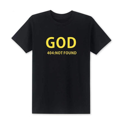 T-Shirt Noir 3 / XS T-Shirt "GOD 404 NOT FOUND" The Sexy Scientist
