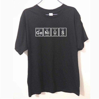 T-Shirt Noir/blanc / S T-Shirt "GENIUS" The Sexy Scientist