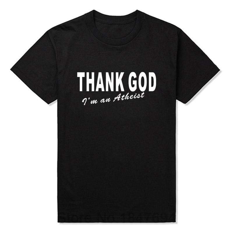 T-Shirt Blanc/noir / XS T-Shirt "Thank God I'm An Atheist" The Sexy Scientist