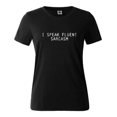 T-Shirt Noir / L T-Shirt "I Speak Fluent Sarcasm" The Sexy Scientist
