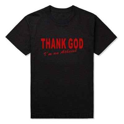 T-Shirt Noir/rouge / XS T-Shirt "Thank God I'm An Atheist" The Sexy Scientist