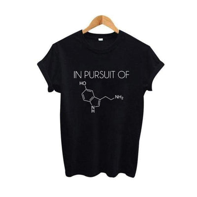 T-Shirt Noir / S T-Shirt "Serotonin molecule" The Sexy Scientist