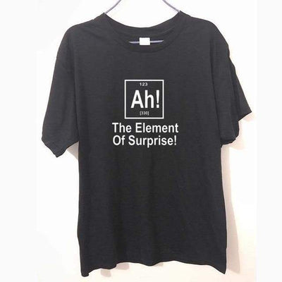 T-Shirt Noir / XS T-Shirt "AH! The element of surprise" The Sexy Scientist