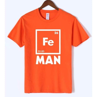 T-Shirt Orange 2 / S T-Shirt "Fe-Man" The Sexy Scientist