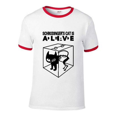 T-Shirt Rouge 3 / S T-Shirt "Schrodinger's Cat Is" The Sexy Scientist