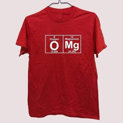 T-Shirt Rouge/blanc / XS T-Shirt "OMg table pérodique" The Sexy Scientist