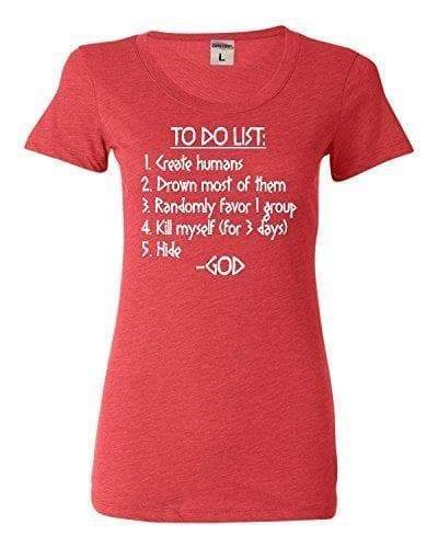 T-Shirt Rouge / S T-Shirt "God To Do List" The Sexy Scientist