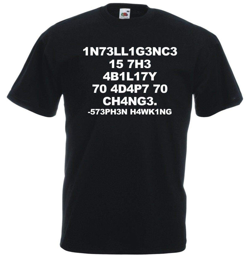 T-Shirt T-Shirt "Intelligence by Stephen Hawking" The Sexy Scientist