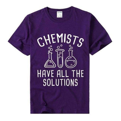 T-Shirt Violet / S T-Shirt "Chemists have all the solutions" The Sexy Scientist